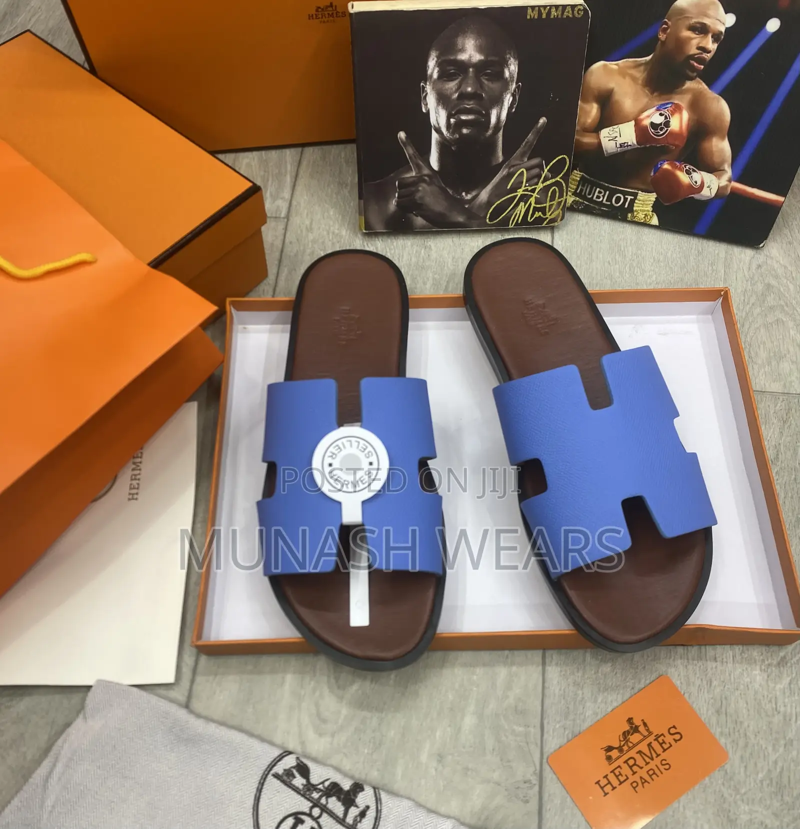 Italian Leather Hermes Slipers