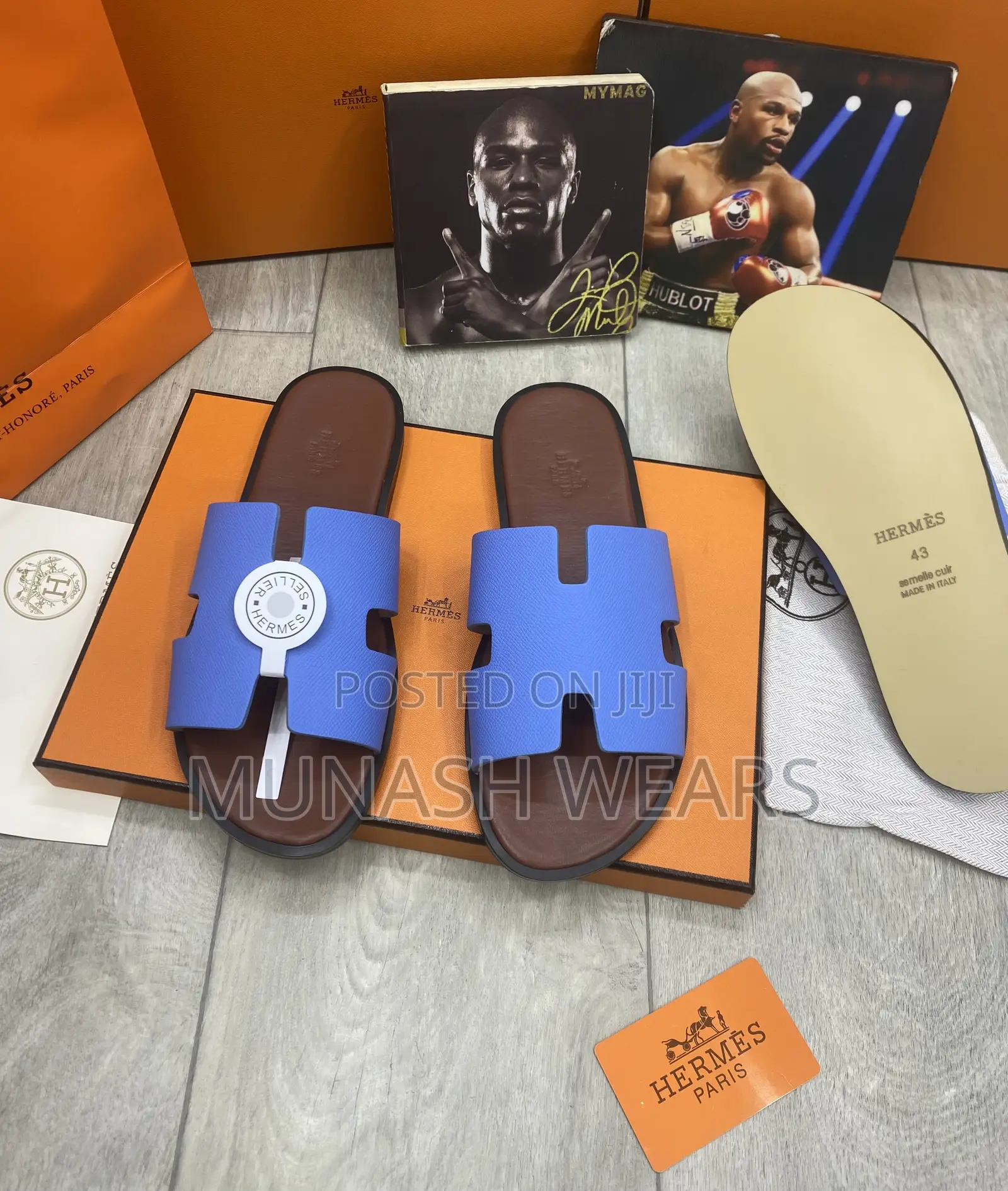 Italian Leather Hermes Slipers
