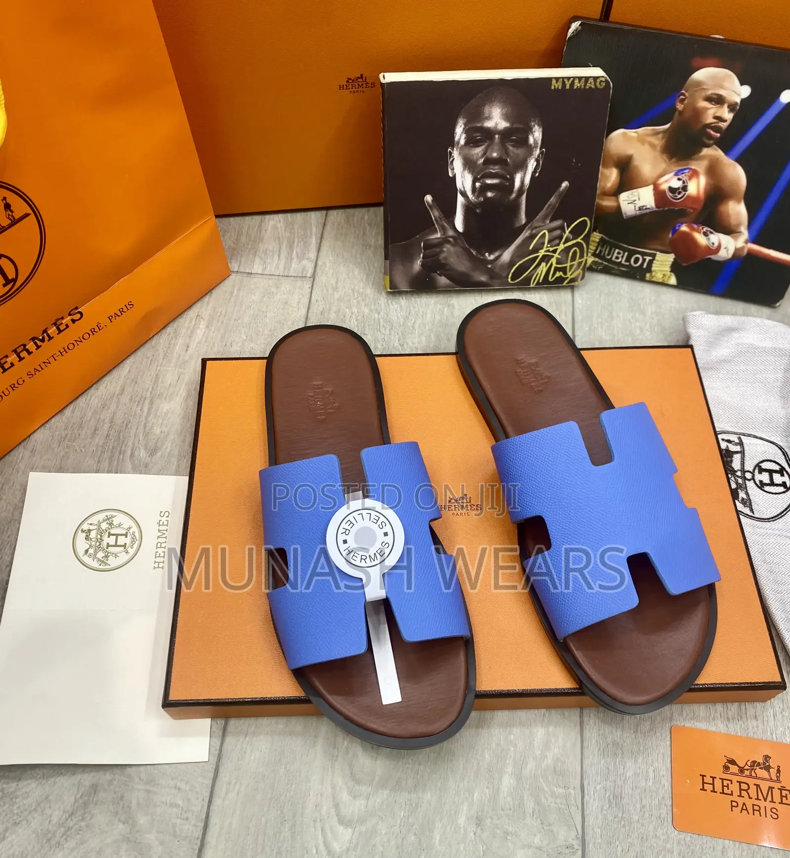 Italian Leather Hermes Slipers