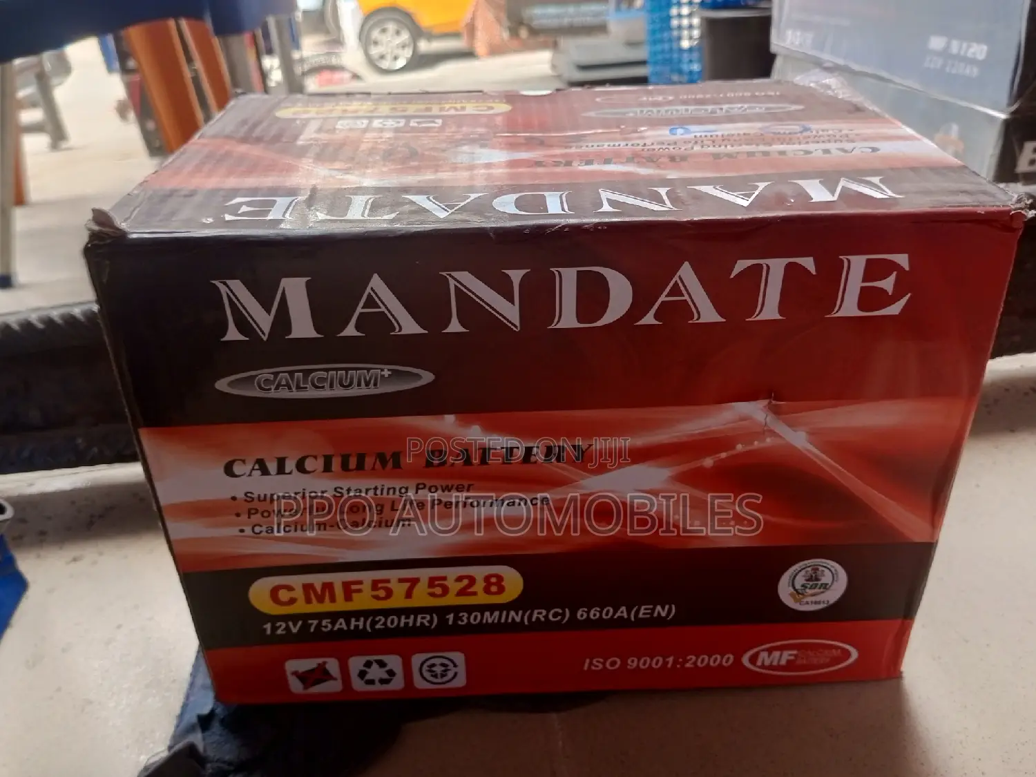12V 75ah Mandate Korea Battery.