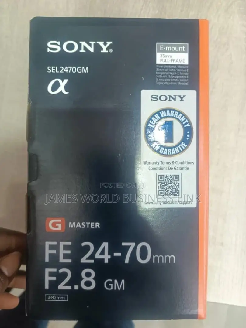 Sony Lens 24 to 70mm F2.8 GM