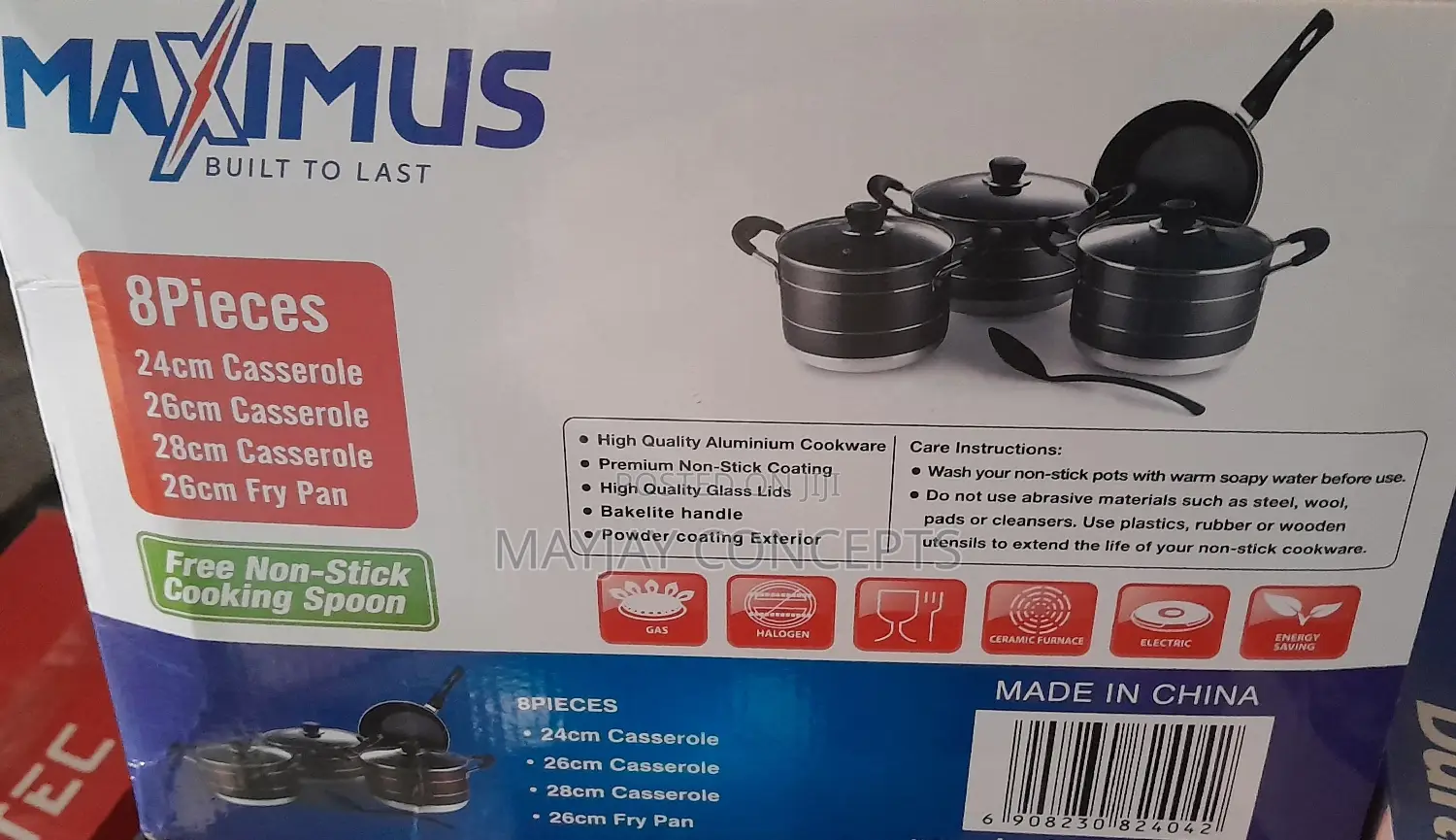 4-set Maximus Non-stick Pot/Cookware With 26cm Fry Pan