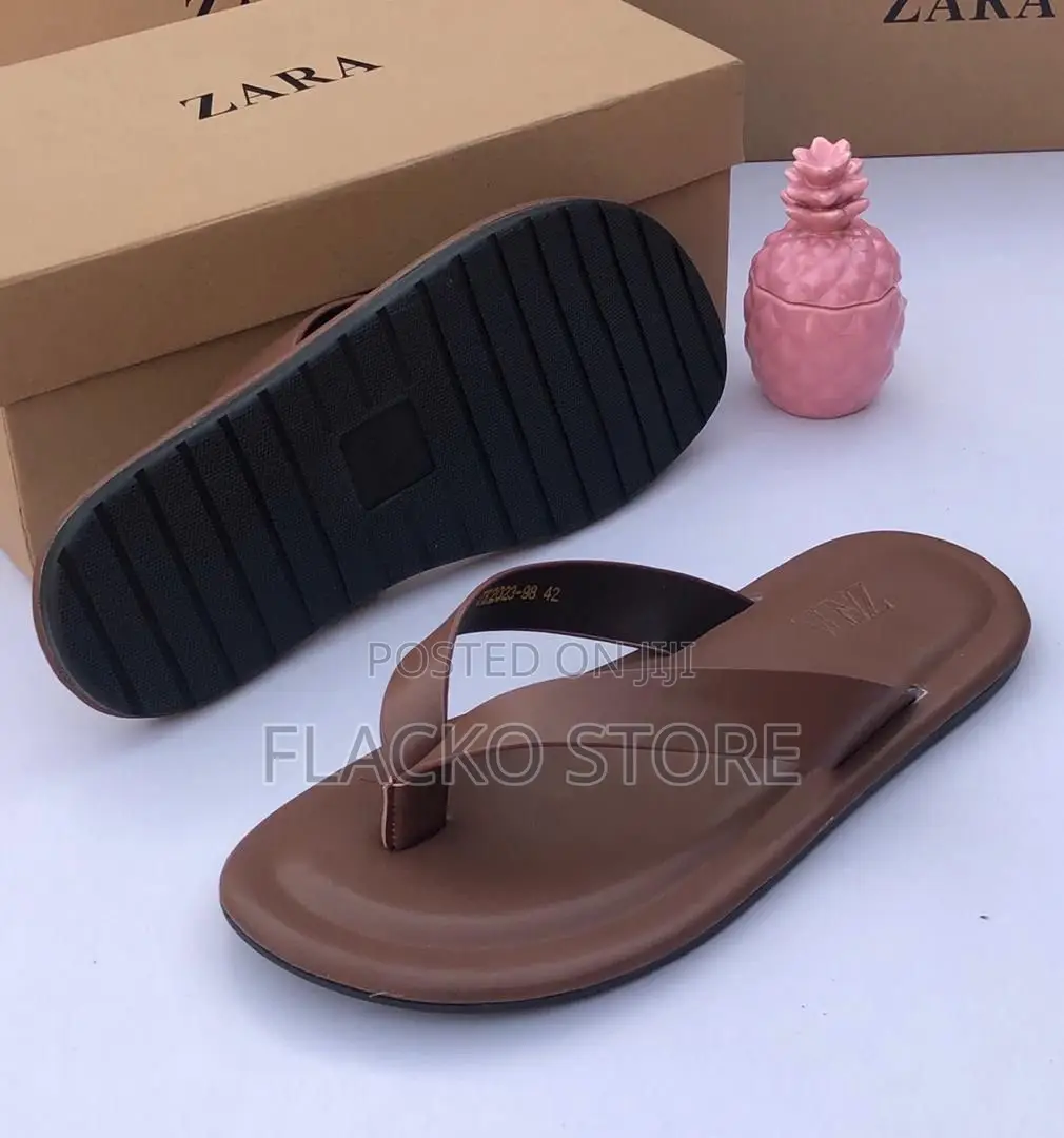 Original Zara Leather Slippers