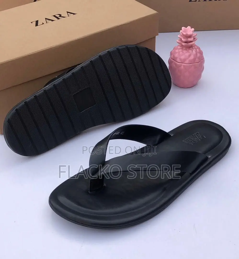 Original Zara Leather Slippers