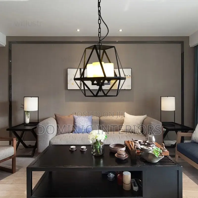 Glass Shade Hanging Ceiling Chandelier