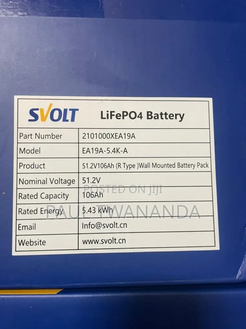 5kwh 48V Svolt Lithium Ion Battery