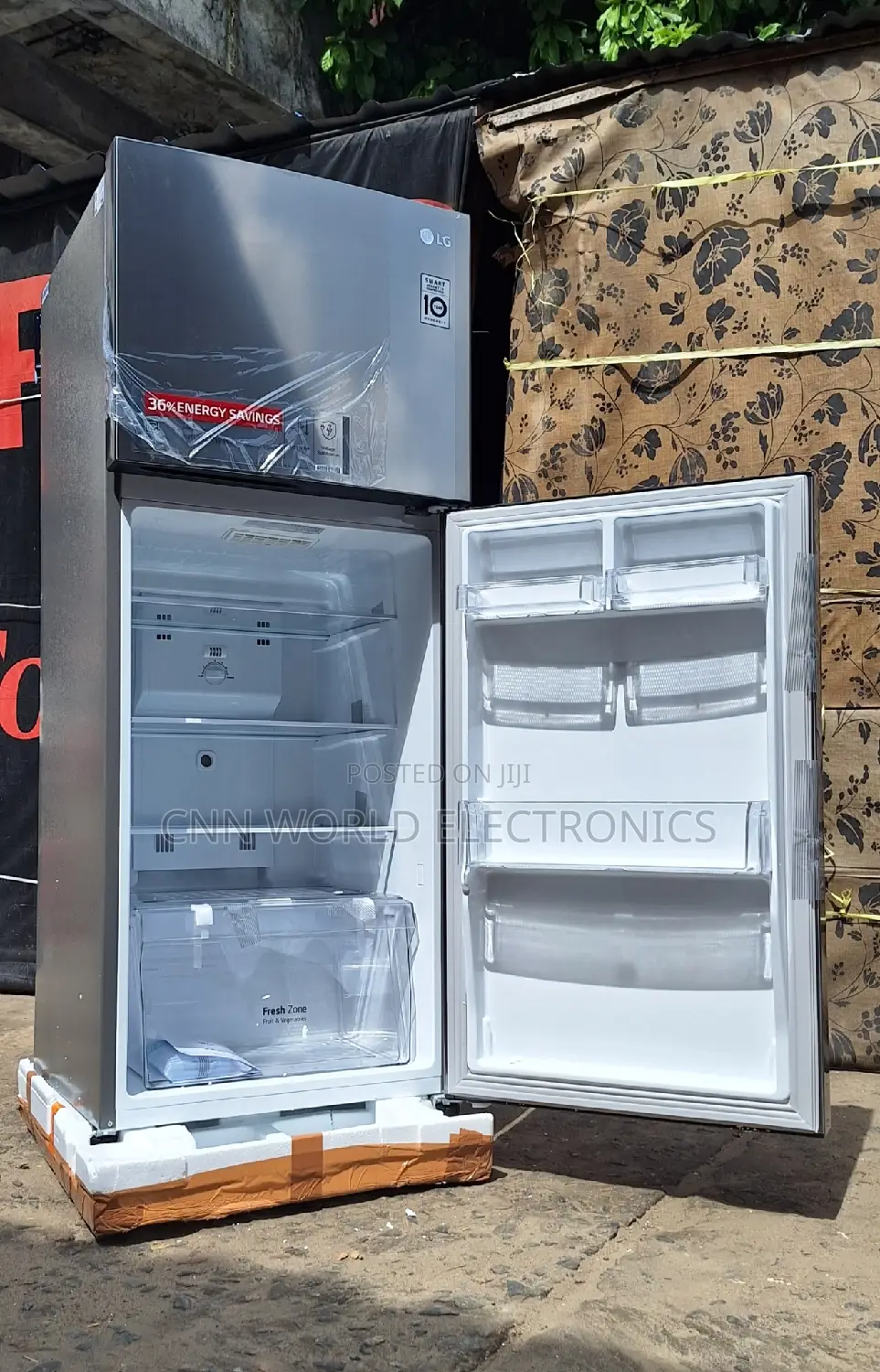 New LG 260L Smart Inverter Double Door Fridge Model C252SLBB