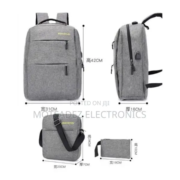 3 in 1 Waterproof Casual Laptop Bag With Extras