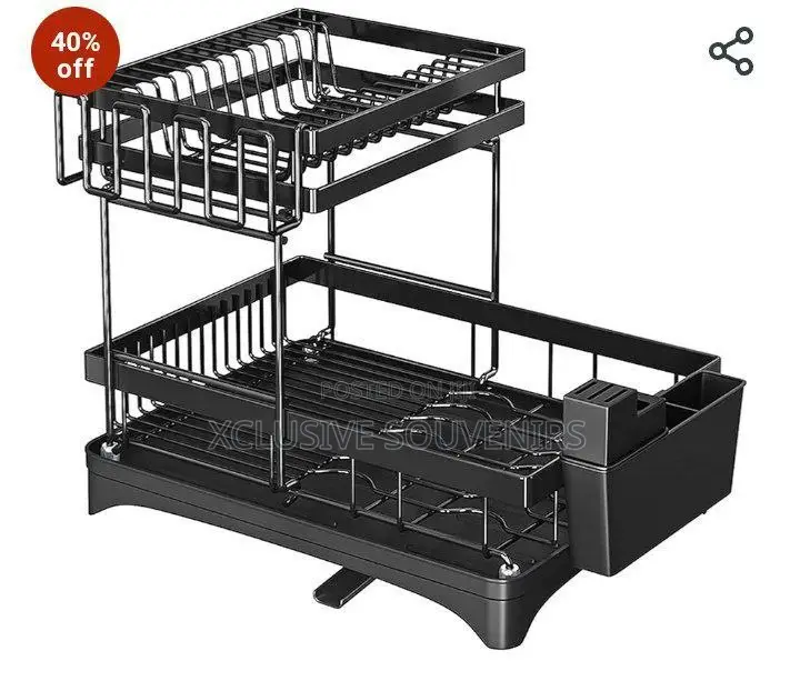 2 Tier Stainless Steel Multifunctional Dish Drying Rack