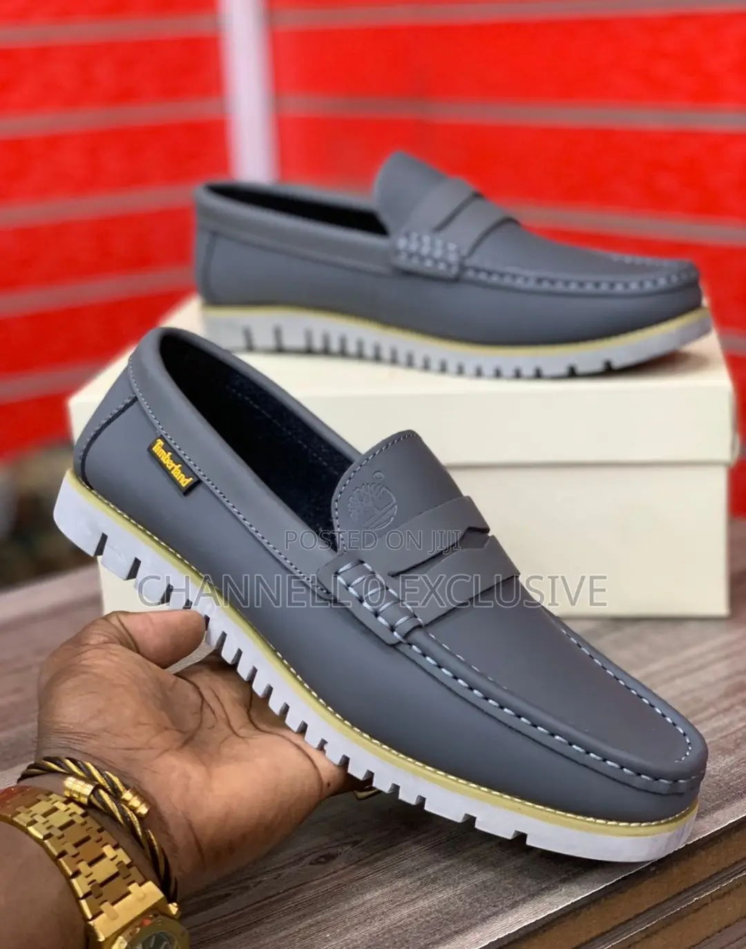 Timberland Loofers - Black With White Sole