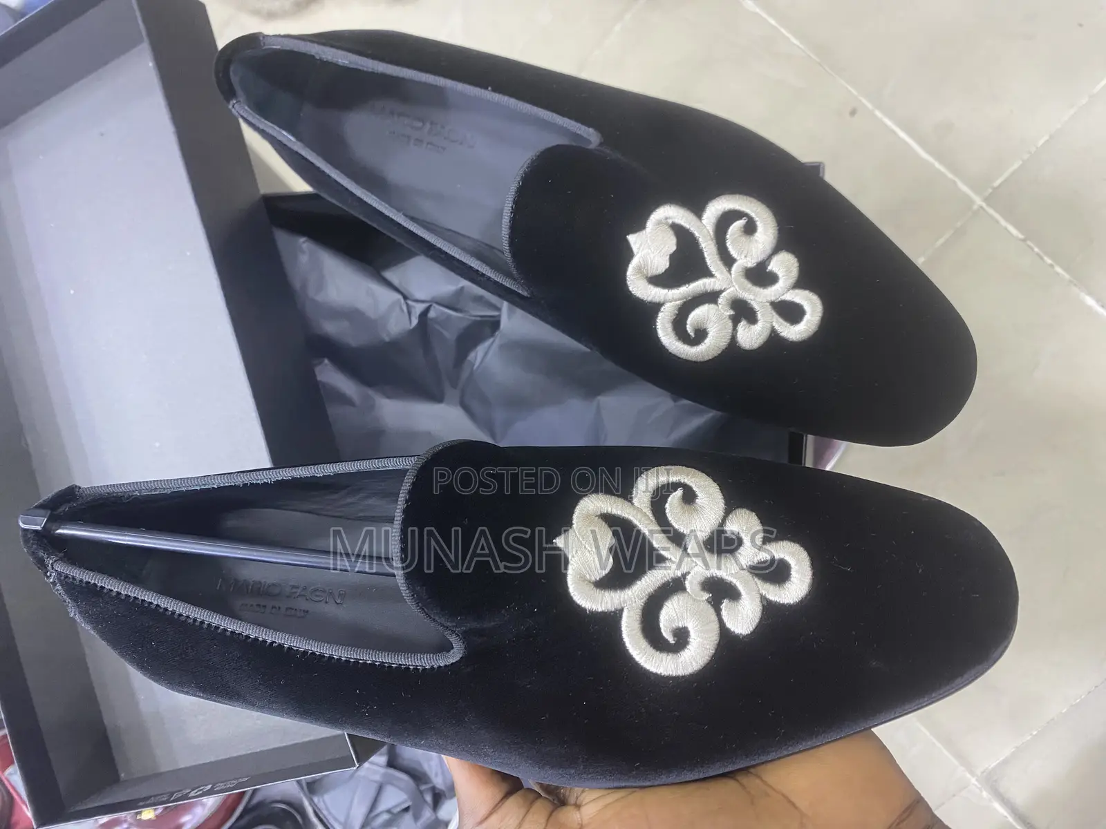 Italian Mario Fagni Velvet Luxury Shoe