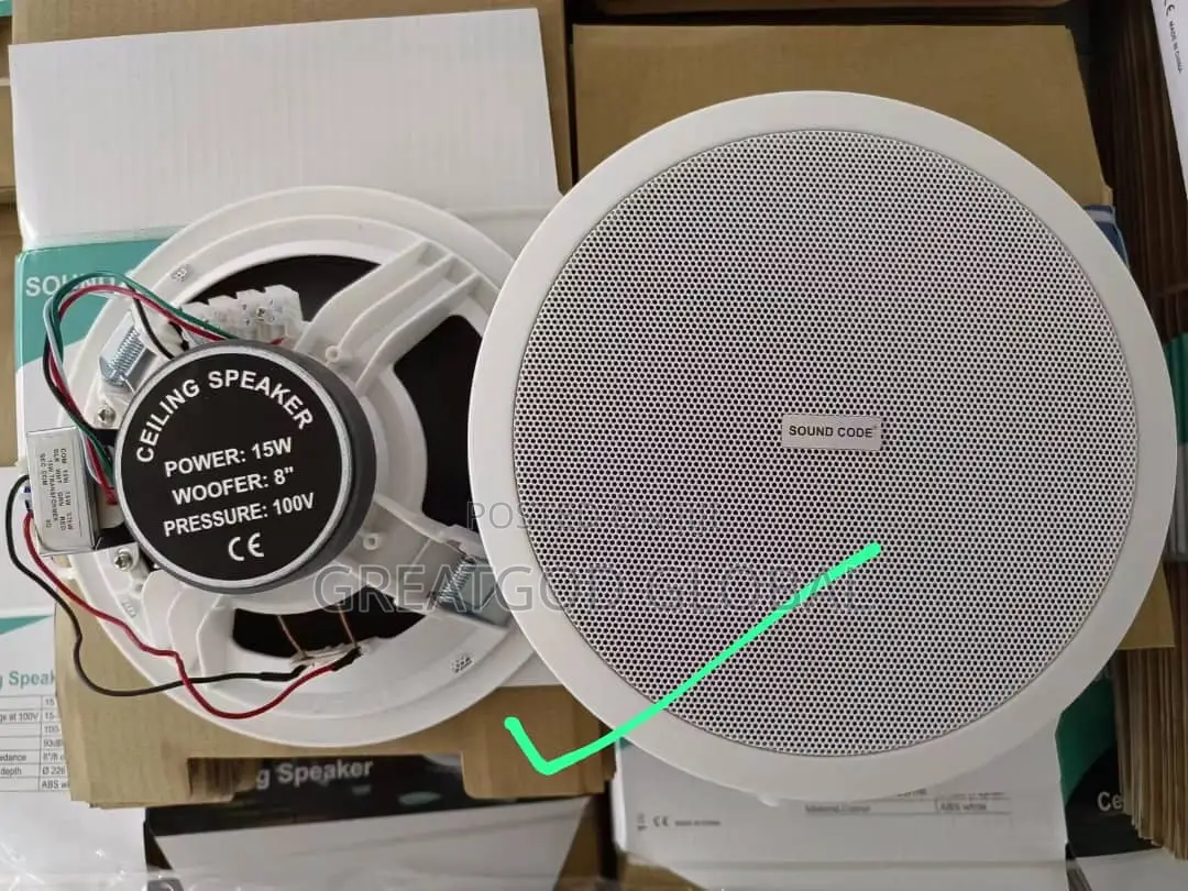 Ceiling Speaker Sound Code Power15w, Woofer8”, Pressure:100V