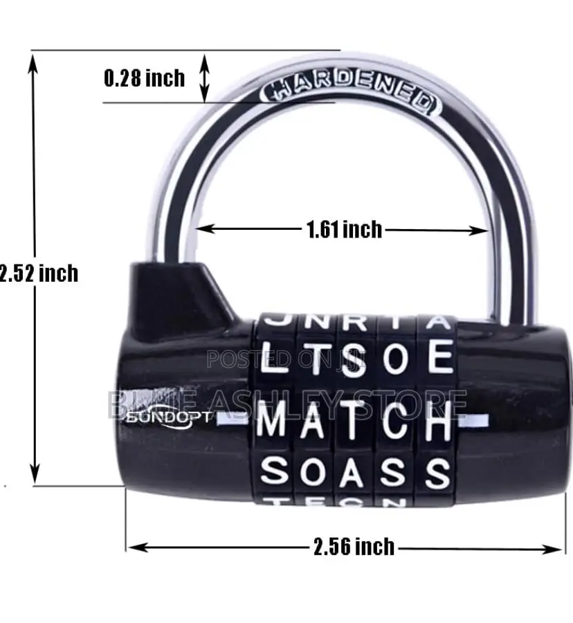 Gym Locker Lock,5 Letter Word Lock,5 Digit Combination Lock