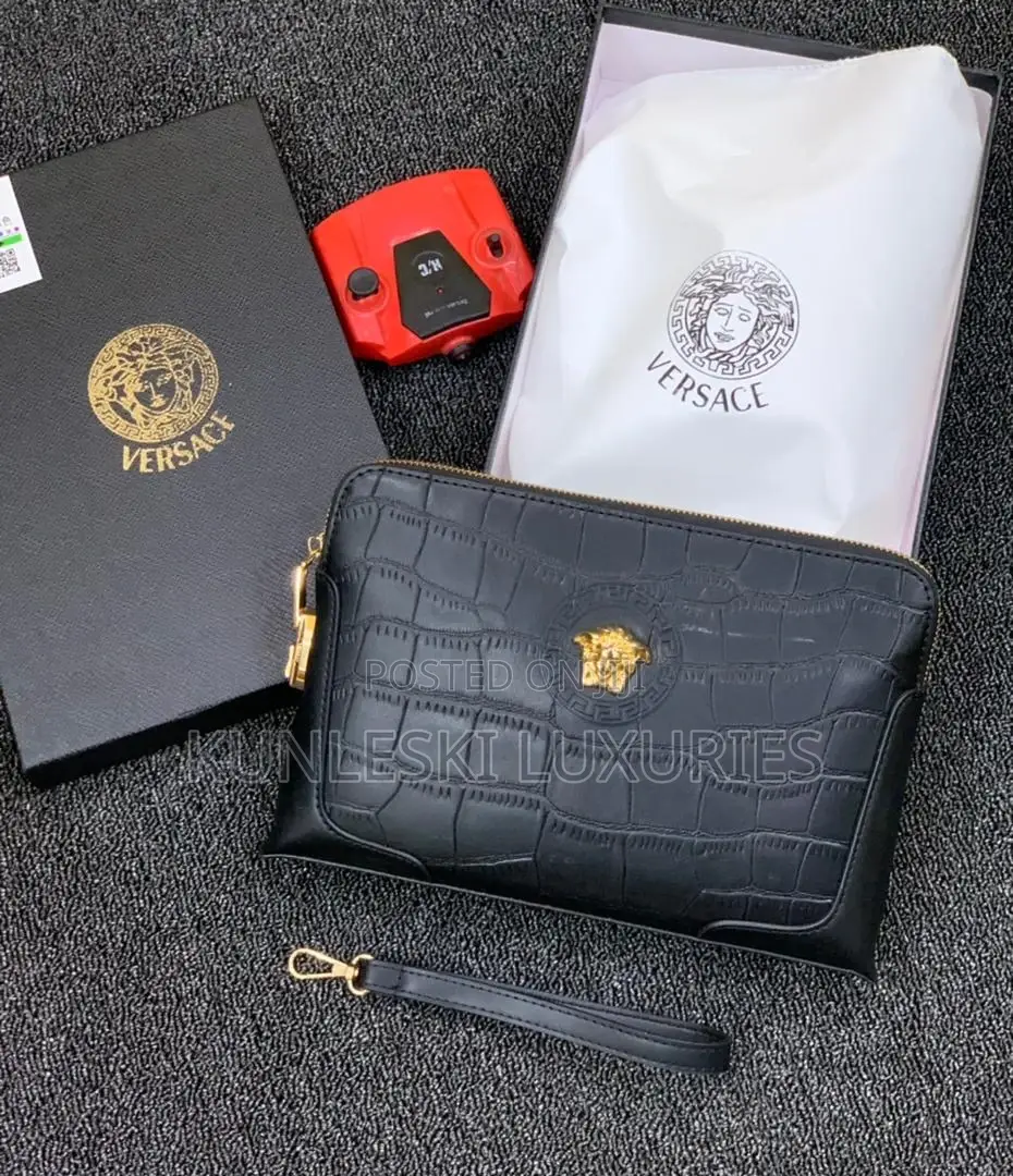 Original Versace Leather Hand Purse Collections for Men