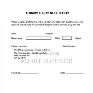 Goods Acknowledgement Receipt Printing