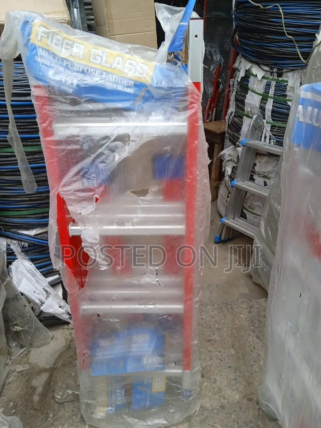 4 by 4 High Quality Fiberglass Ladder With Complete Kit