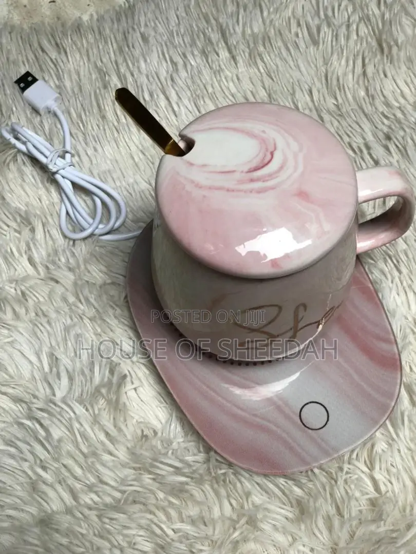 Female Coffee Mug Cup With Heating Pad Usb Gift Set