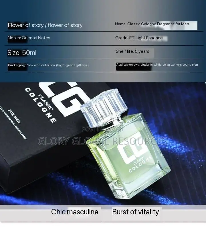 Flower of Story Classic Cologne Luxury Lasting Fragranc Men