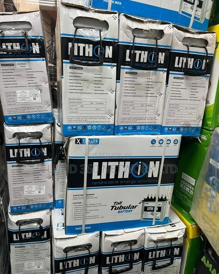 LITHON 12V 220ahms Tall Tubular Battery