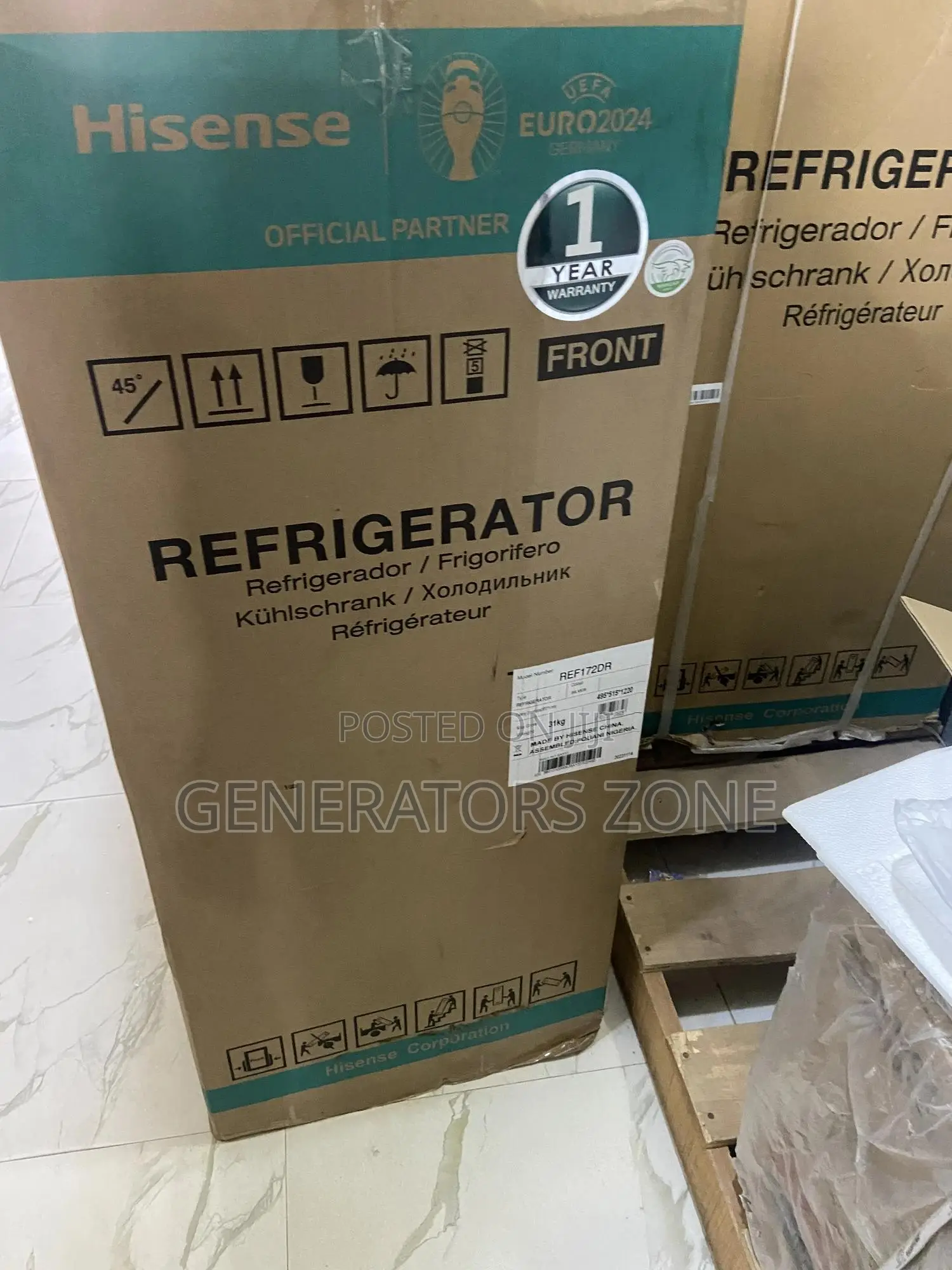 Hisense Double Door Refrigerator[124l]