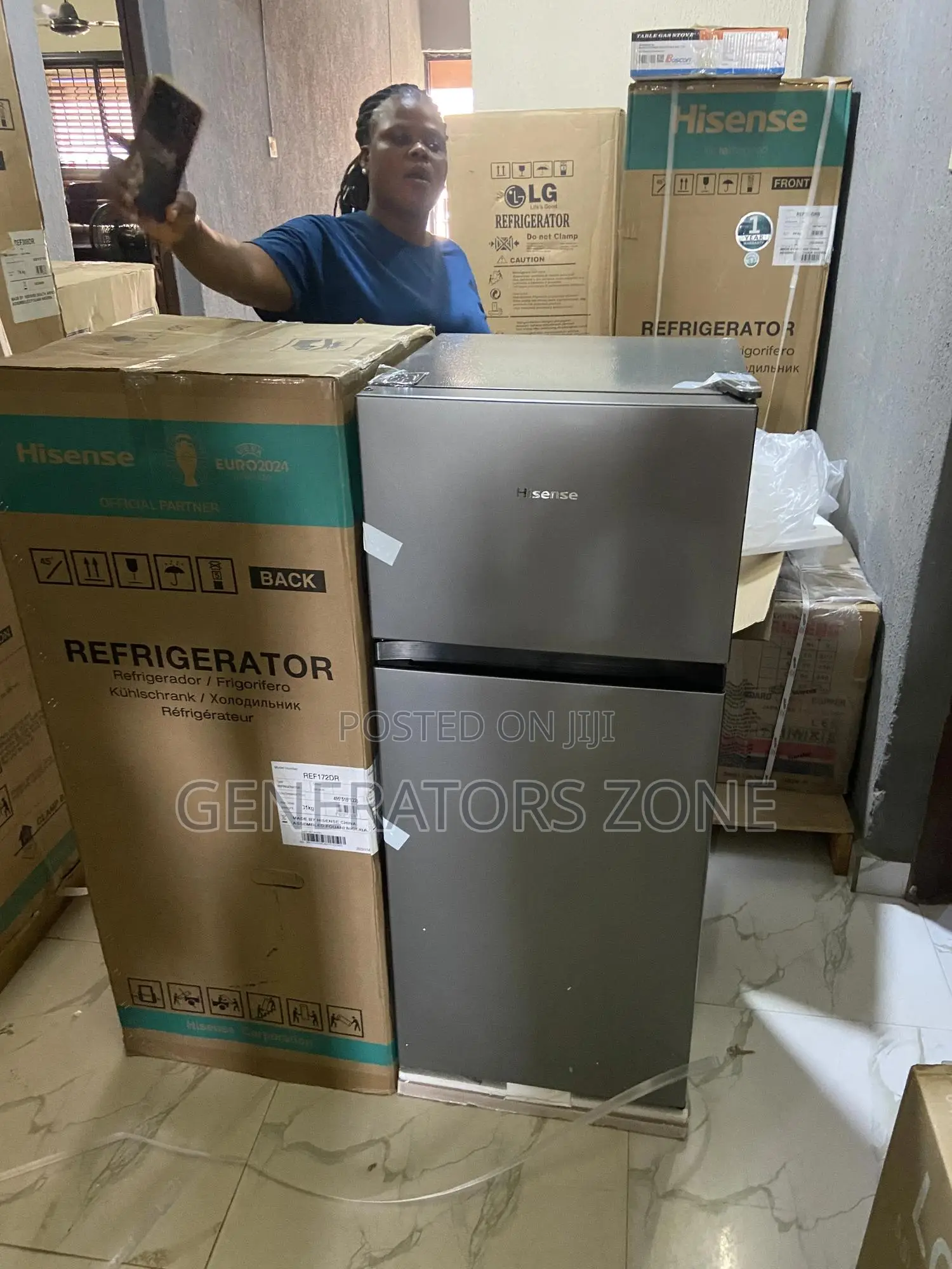 Hisense Double Door Refrigerator[124l]