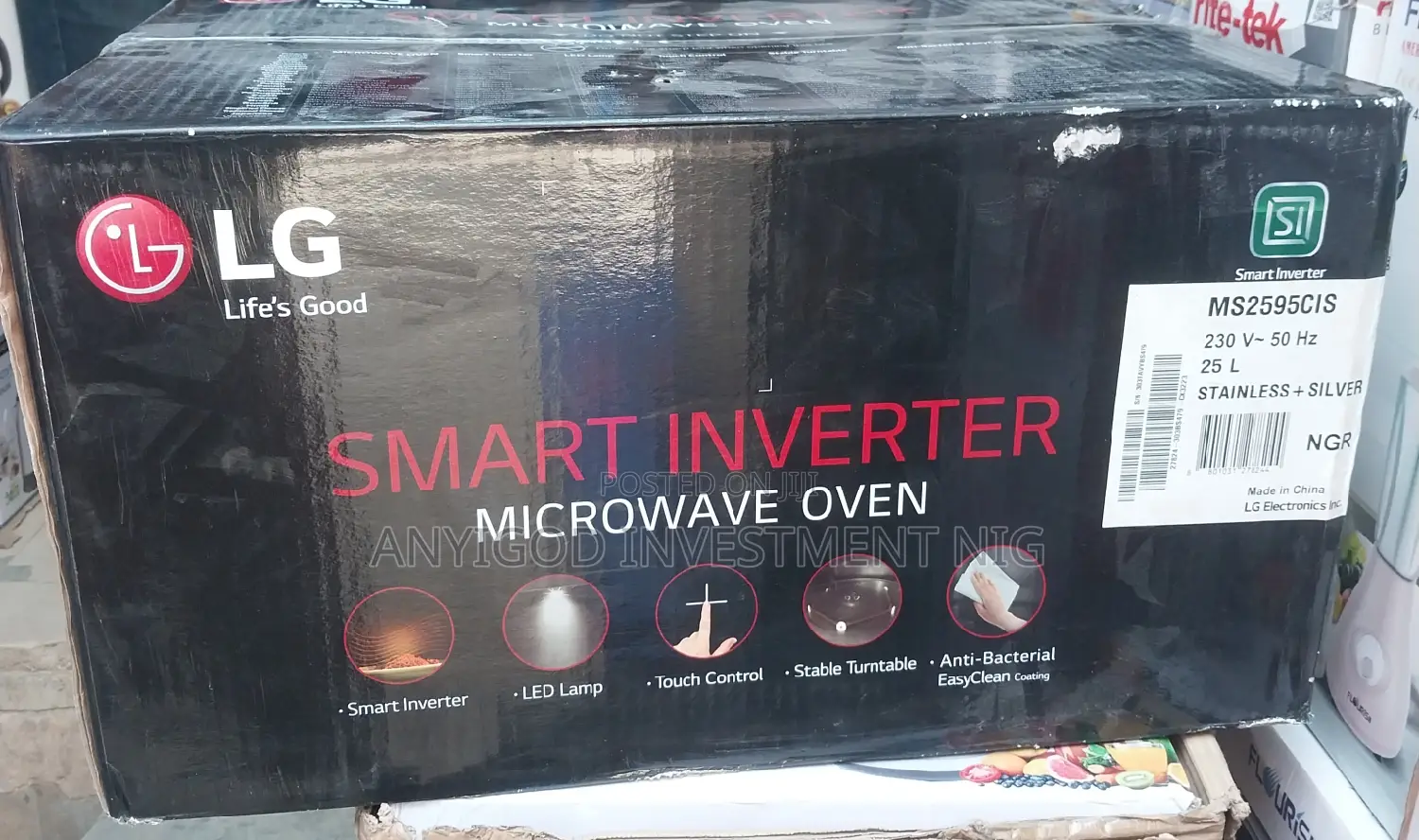 LG 25liters Smart Inverter Digital Touch Control Microwave