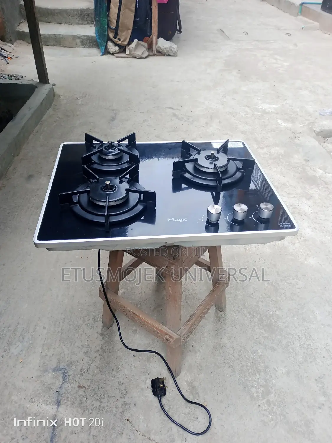 UK Used 3 Burner Glass Gas Burner