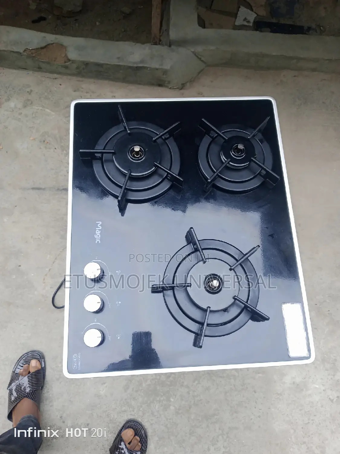 UK Used 3 Burner Glass Gas Burner