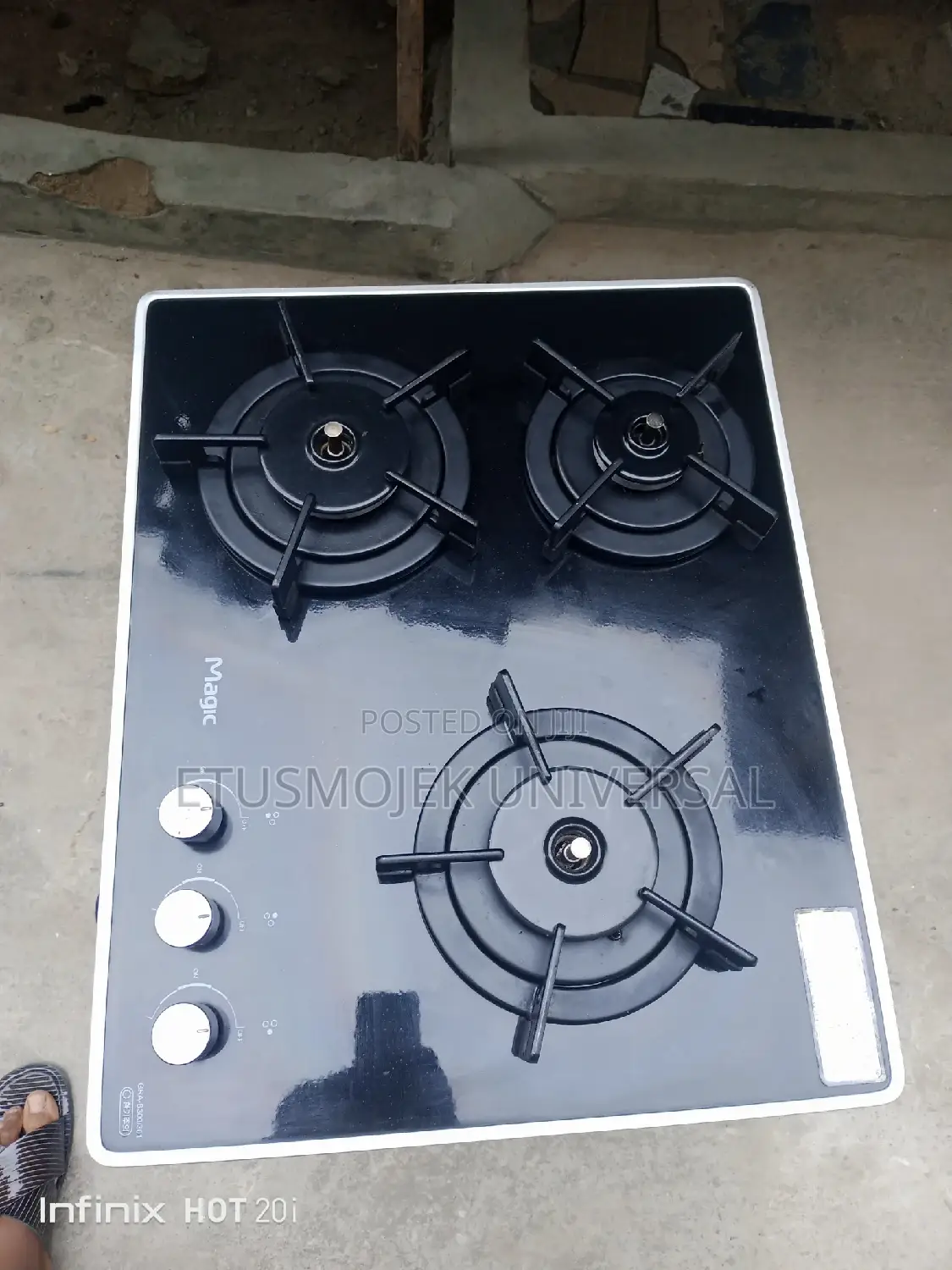 UK Used 3 Burner Glass Gas Burner