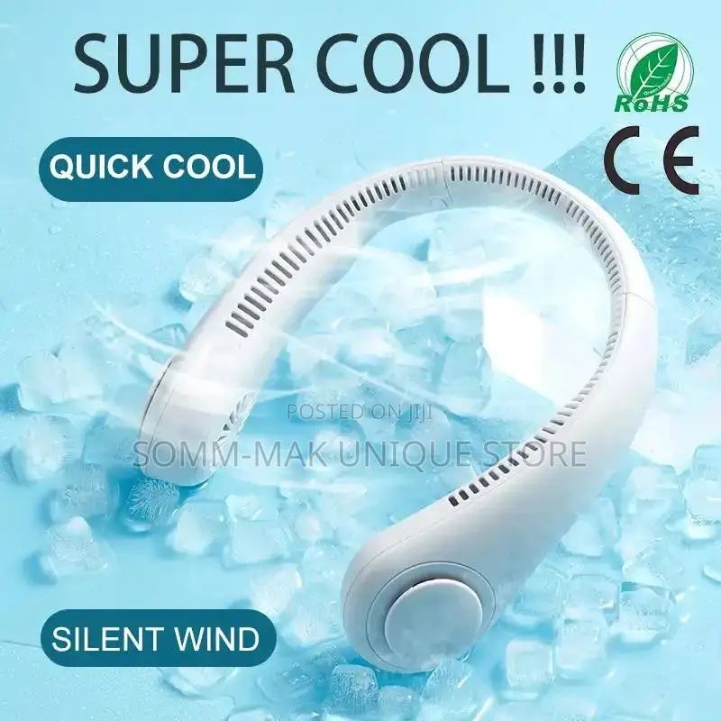 Rechargeable Hanging Neck Fan Portable Folding Bladeless Fan