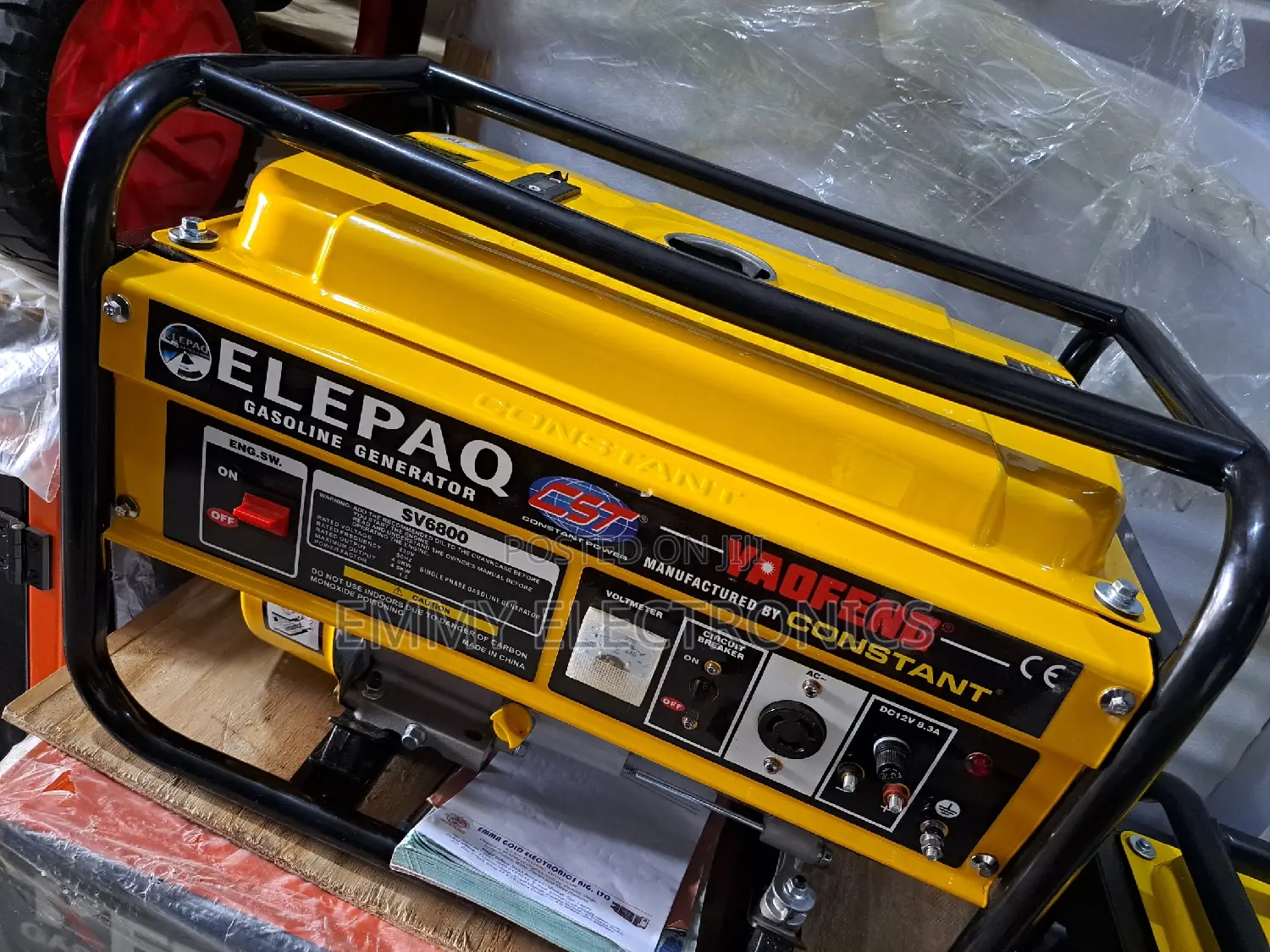Elepaq Constant 4.5kva Petrol Generator Model Sv6800m