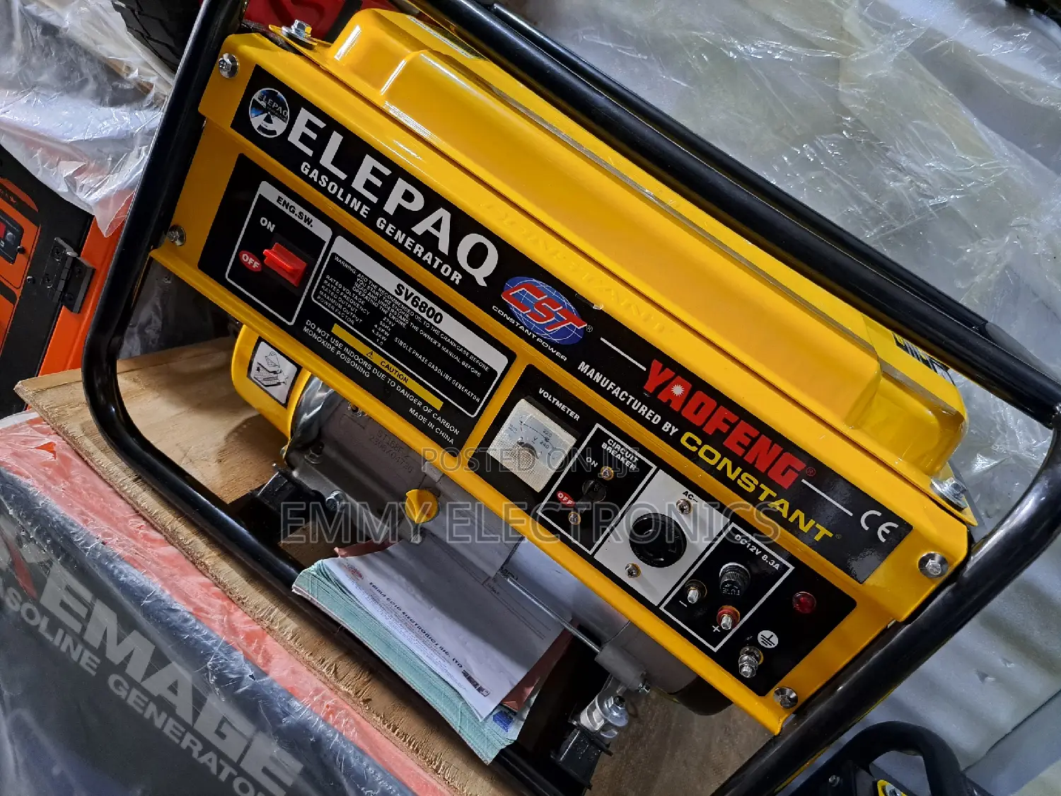 Elepaq Constant Petrol Generator 100% Copper Coil 4.5kva
