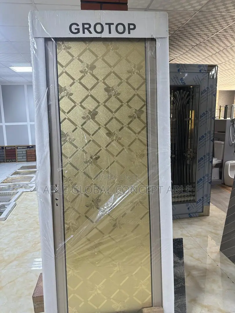 Gold Toilet Glass Door