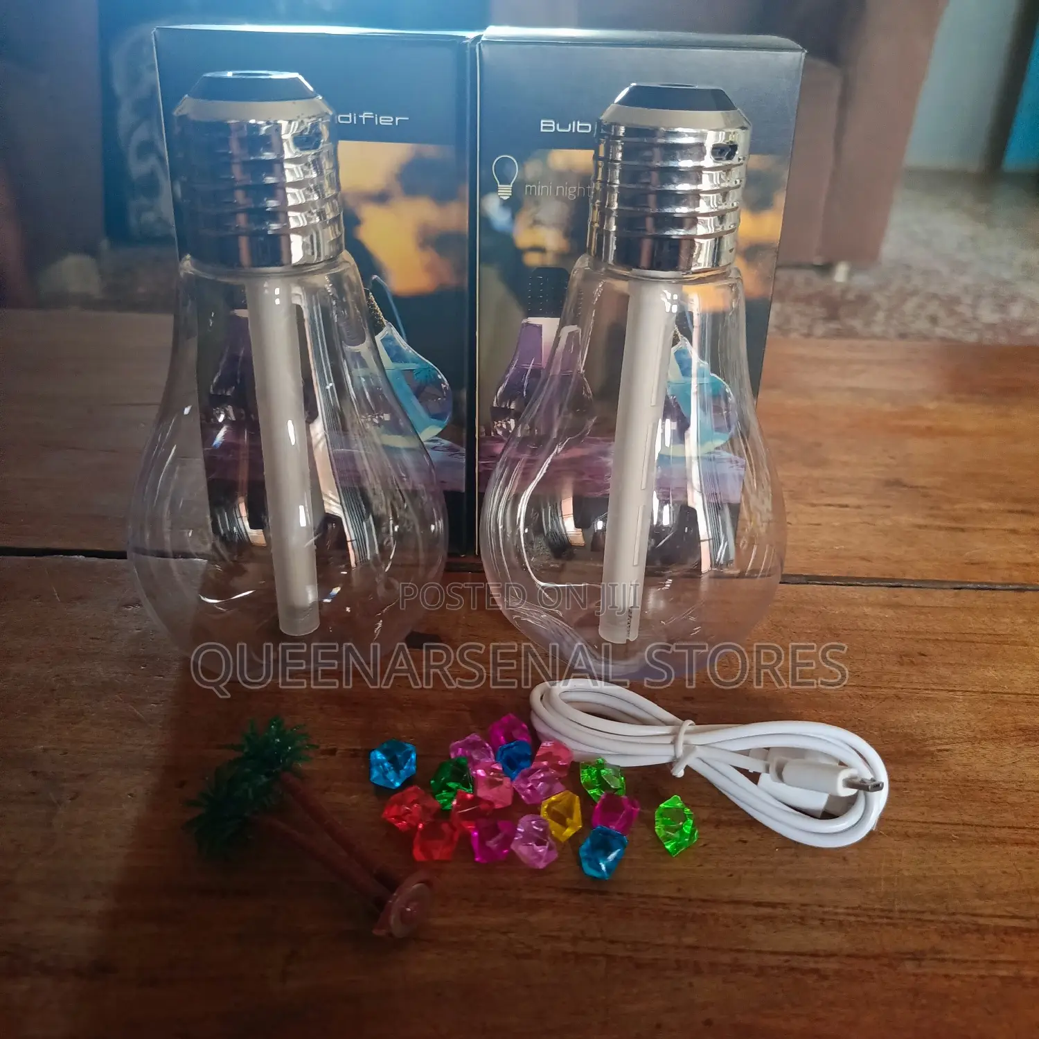 Bulb Humidifier With Colourful Changing Lights