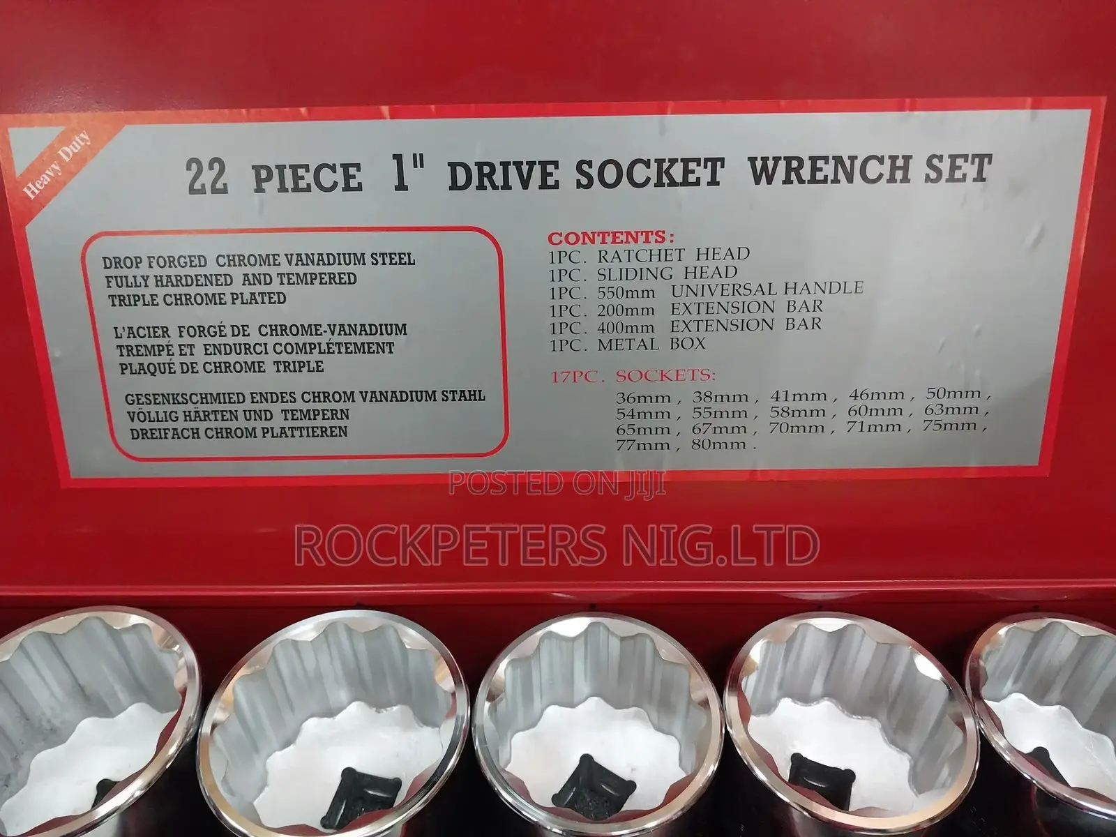 KWG HEAVY DUTY 22pc 1" Drive Socket Set