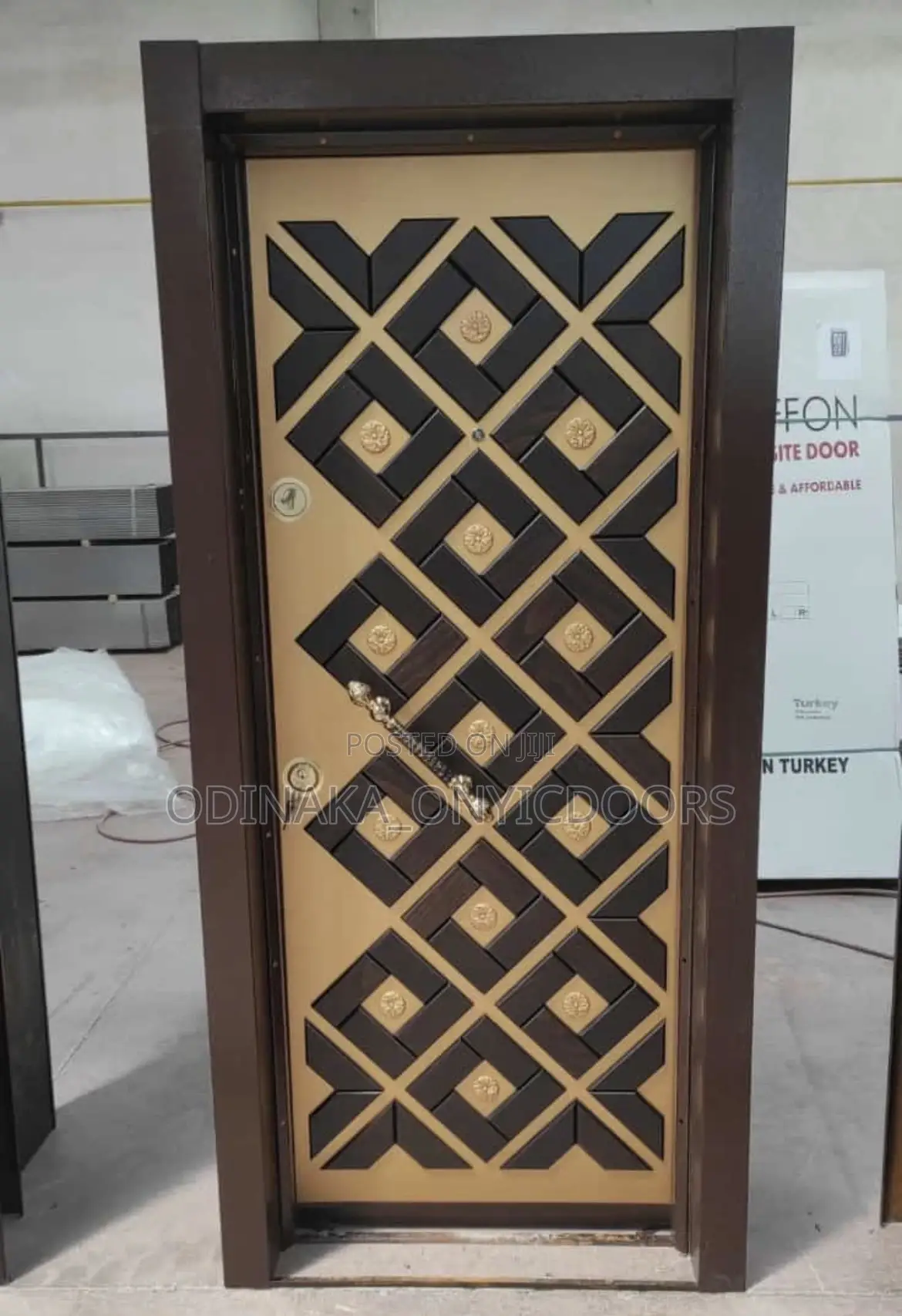 7ft by 3ft Turkey Luxury Adjustable Frame(Gold Choco Design)