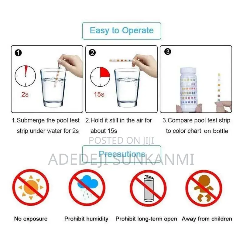 7 in 1 PH Test Paper Chlorine PH Value Alkalinity Hardness