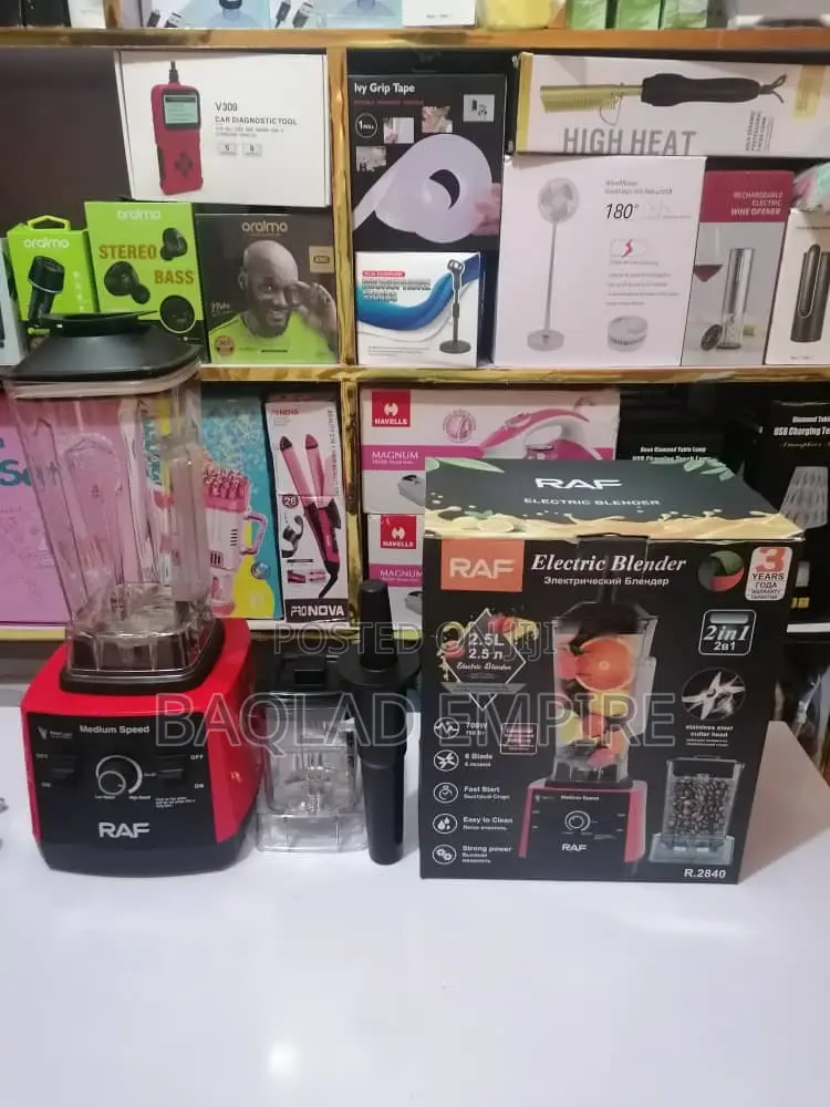 2 in 1 Raf Electric Blender (700w) 2.5l Jar/6 Blades