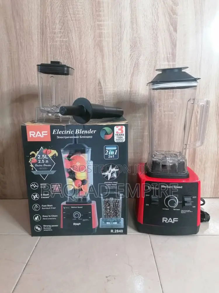 2 in 1 Raf Electric Blender (700w) 2.5l Jar/6 Blades