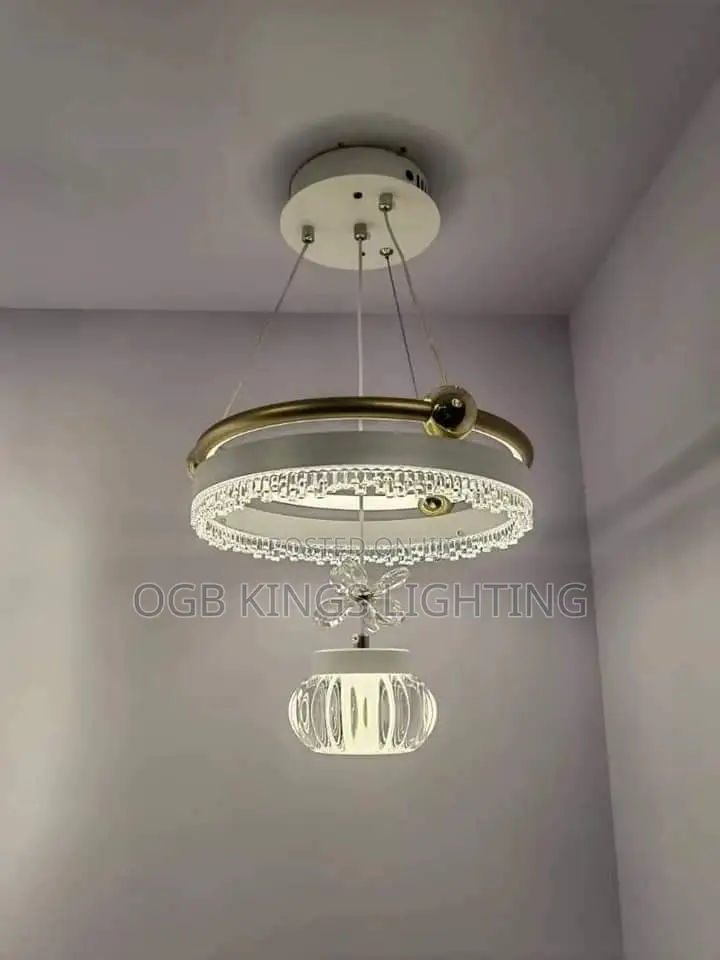 LED Chandelier Light 3 Colors Changing Warm and Blue Light