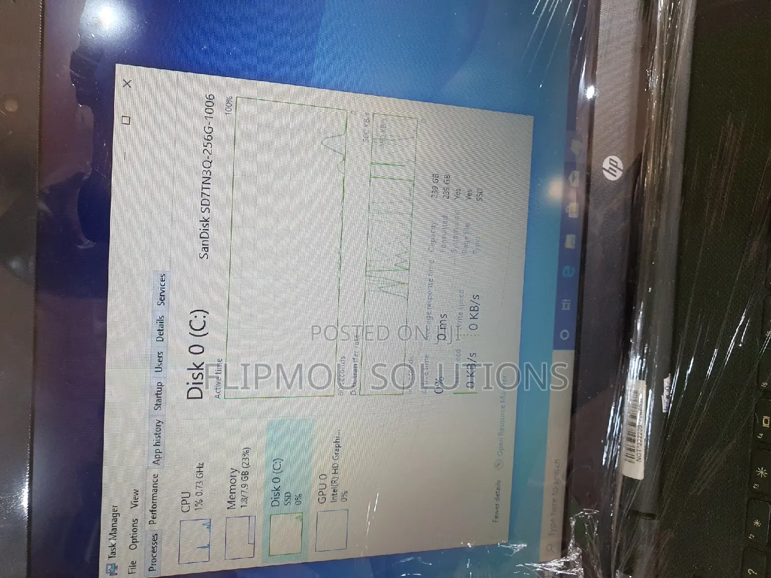 Laptop HP 15-Da3007nia 8GB Intel Core I3 SSD 256GB