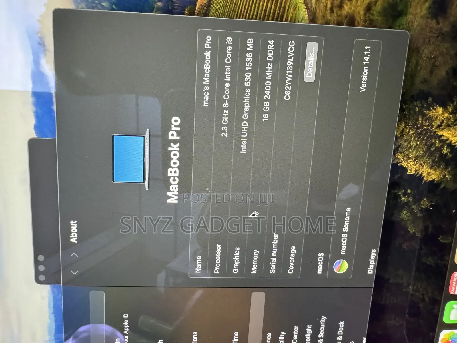 Laptop Apple MacBook Pro 2019 16GB Intel Core i9 SSD 512GB