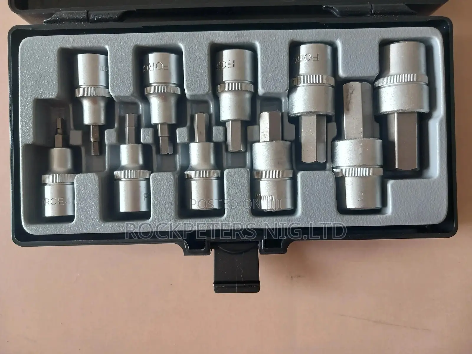 Force 4111 1/2" Hex Socket Bit Set Sae 10pc