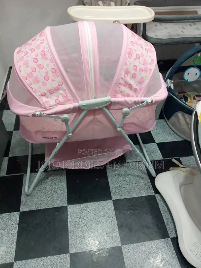 Dream on Me Karley Baby Bassinet in Pink and Grey Colours