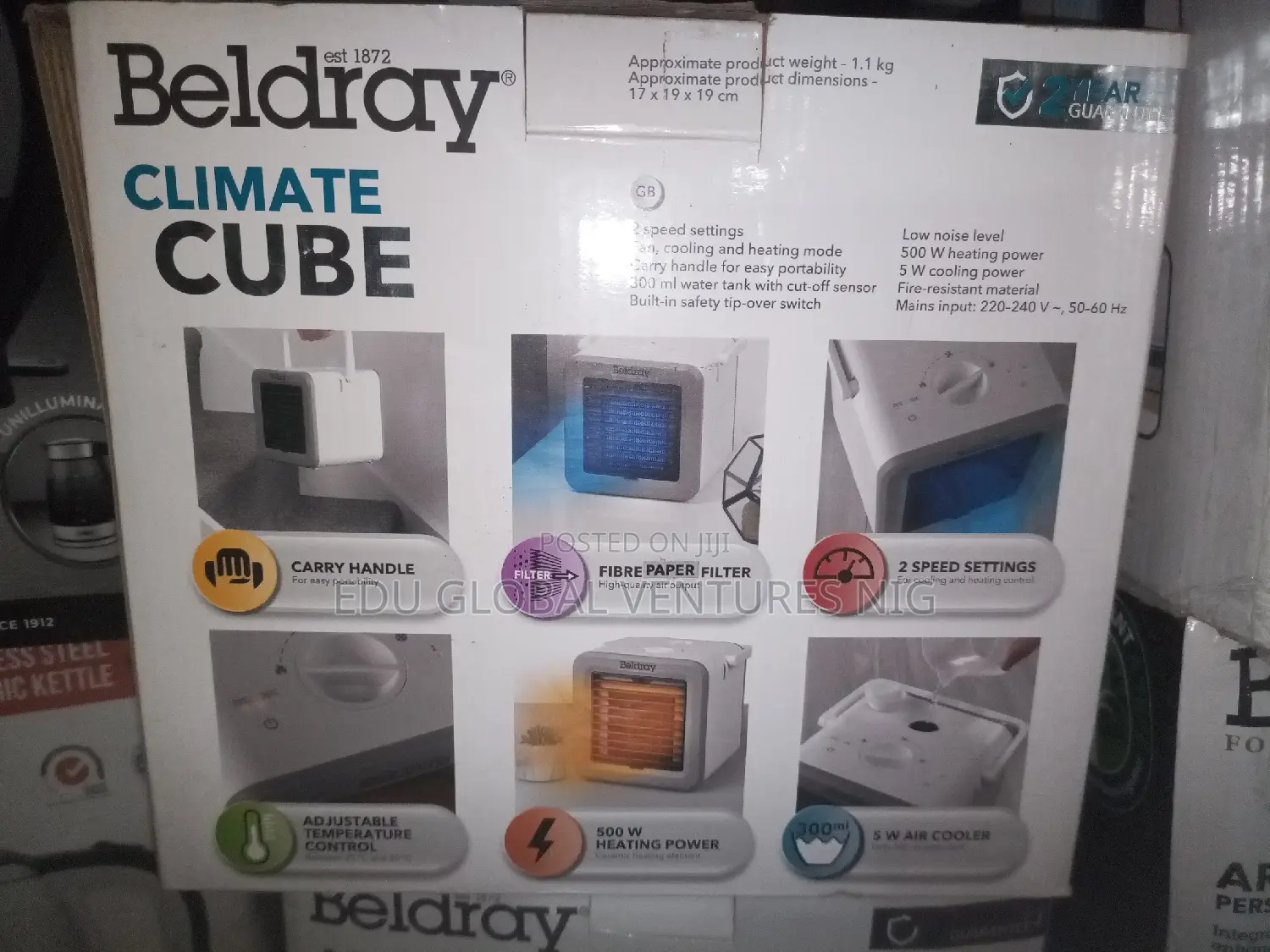 Beldray Climate Cube Aircooler, Fan and Heater
