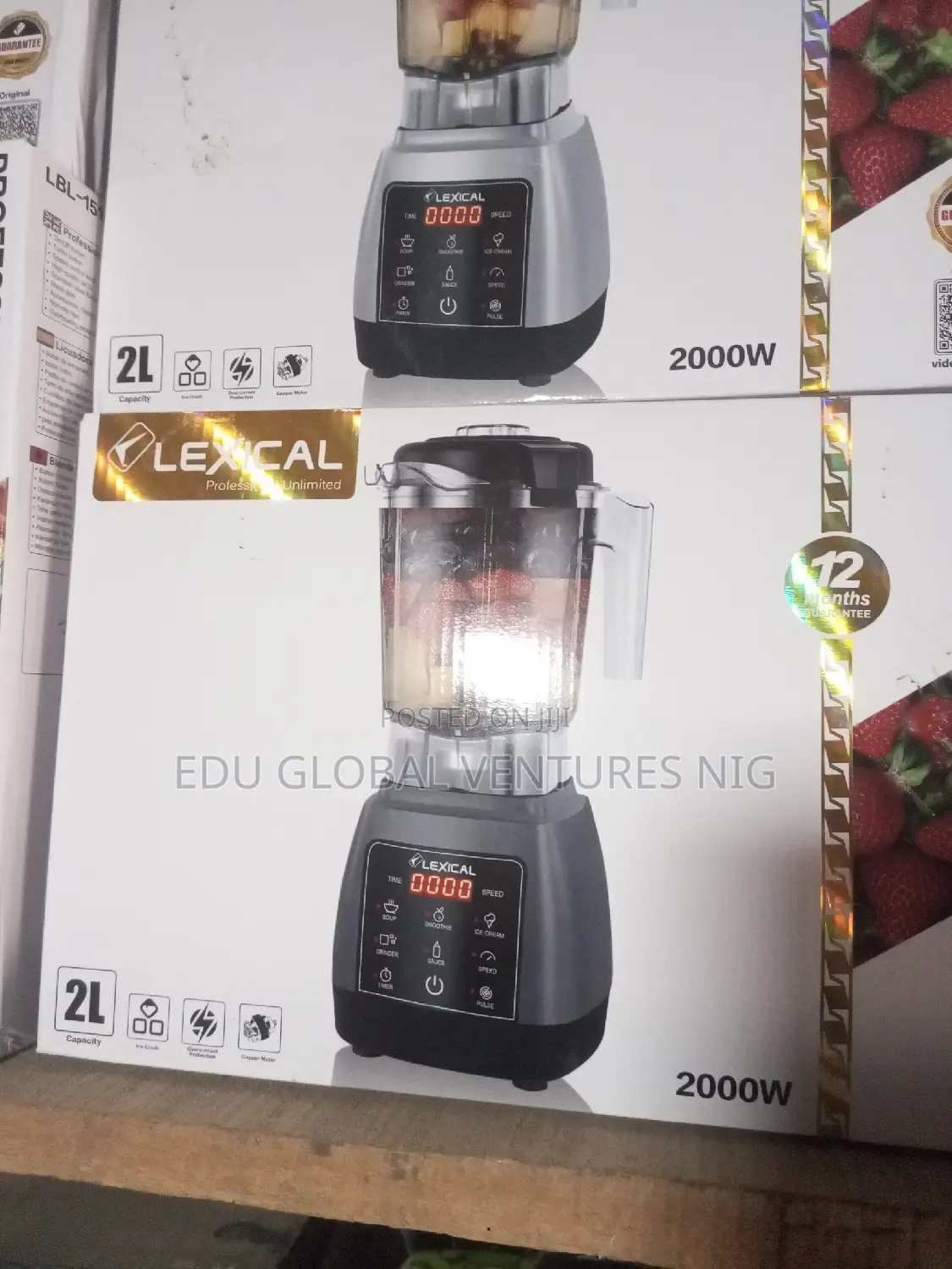 Lexical Digital Quality High Duty Blender 2litres Cup. 2000w