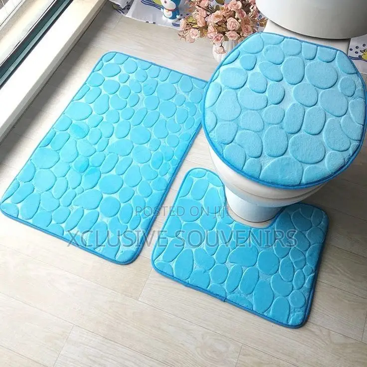 Home 3pc Non Slip Soft Rugs for Bathroom