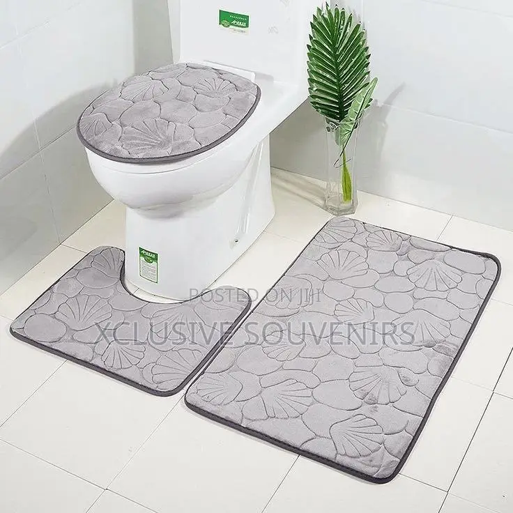 Home 3pc Non Slip Soft Rugs for Bathroom