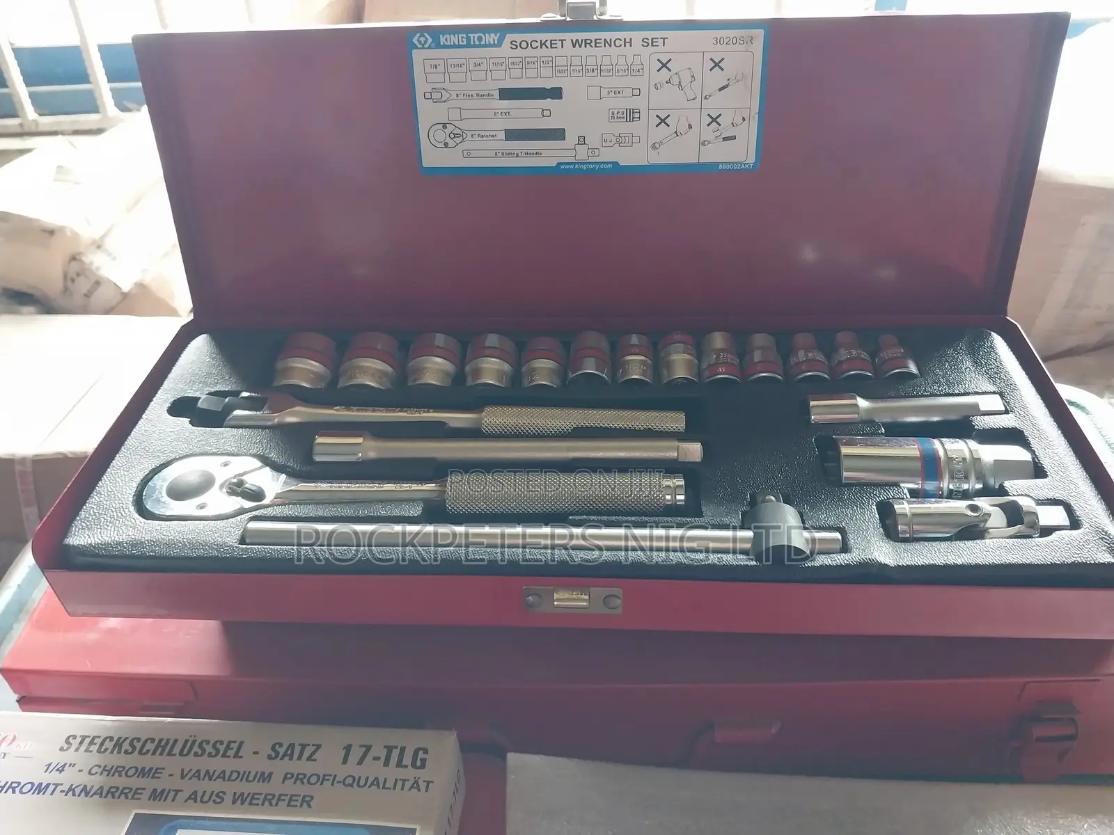King Tony 20 Pc. 3/8" Dr. 12 Point Socket Wrench Set(3020sr)