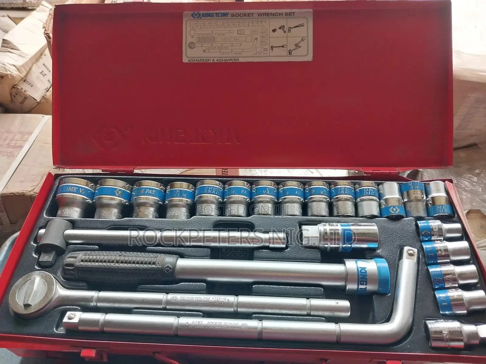 King Tony 24pc 1/2"Dr. 6 Point Socket Wrench Set(4524mr/Sr )
